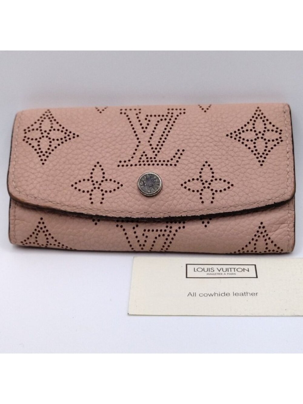 Louis Vuitton Multicles 4 Magnolia Monogram Mahina Pink Key Case Key Holder